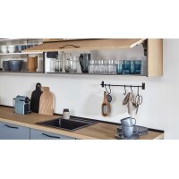 nobilia® Einbauküche Senso mit JUNKER Elektrogeräten, z. B. Backofen Sky, Eiche Como & Stripewood light - Stellfläche ca. 310 x 245 cm
