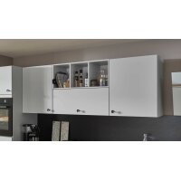 nobilia® Einbauküche Softline mit Elektrogeräten, z. B. Kühlschrank Seidengrau - Länge ca. 390 cm