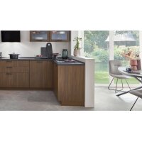 nobilia® Einbauküche Structura mit privileg Elektrogeräten Nussbaum Milano - Stellfläche ca. 240 x 310 cm