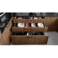 nobilia® Einbauküche Structura mit privileg Elektrogeräten Nussbaum Milano - Stellfläche ca. 240 x 310 cm