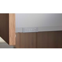 WERT KÜCHE® Mattea mit SIEMENS Einbaugeräten cognacbraune Eiche & Onyxschwarz - zweiteilig