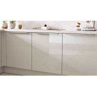 WERT KÜCHE® Linda mit AEG Einbaugeräten Kieselgrau & Eiche Rillenoptik - Stellfläche ca. 285 x 365 cm