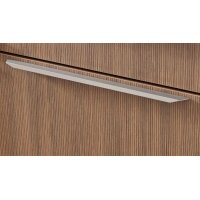 WERT KÜCHE® Linda mit AEG Einbaugeräten Kieselgrau & Eiche Rillenoptik - Stellfläche ca. 285 x 365 cm