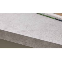 WERT KÜCHE® Linda mit AEG Einbaugeräten Kieselgrau & Eiche Rillenoptik - Stellfläche ca. 285 x 365 cm