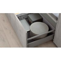 WERT KÜCHE® Ella mit Miele Einbaugeräten quarzgrauer Beton - zweizeilig