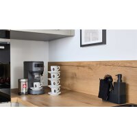 Interliving Küche Serie 3086 mit SIEMENS-Einbaugeräten Platingrau & Eiche Ventura – Stellfläche ca. 350 x 278 cm