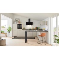 Culineo® Einbauküche C615 mit Einbaugeräten Sand - Stellfläche ca. 370 x 395 cm