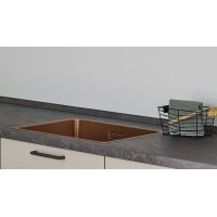 Culineo® Einbauküche C615 mit Einbaugeräten Sand - Stellfläche ca. 370 x 395 cm