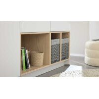 Culineo® Einbauküche C615 mit BORA Induktionsfeld Seidengrau & Eiche Como - zweizeilig