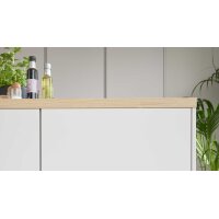 Culineo® Einbauküche C615 mit BORA Induktionsfeld Seidengrau & Eiche Como - zweizeilig