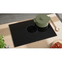Culineo® Einbauküche C615 mit BORA Induktionsfeld Seidengrau & Eiche Como - zweizeilig