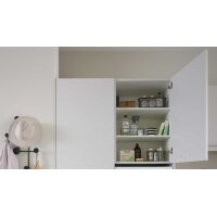 Culineo® Hauswirtschaftsraum C615 mit Edelstahlbecken Seidengrau & Eiche Como - Stellfläche ca. 328 x 187 cm