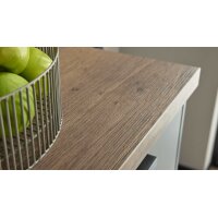 Culineo® Einbauküche C357 mit Homeoffice-Platz Schiefergrau & Schwarzglas - dreizeilig