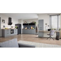 Culineo® Einbauküche C357 mit Homeoffice-Platz...