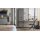 Culineo® Einbauküche C357 mit Homeoffice-Platz Schiefergrau & Schwarzglas - dreizeilig