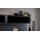 Culineo® Einbauküche C357 mit Homeoffice-Platz Schiefergrau & Schwarzglas - dreizeilig
