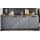 Culineo® Einbauküche C357 mit Homeoffice-Platz Schiefergrau & Schwarzglas - dreizeilig