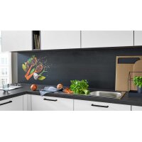 Culineo® Einbauküche C615 mit Einbaugeräten Weiß & Schiefergrau - Stellfläche ca. 245 x 246 cm