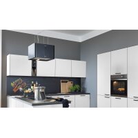 Culineo® Einbauküche C615 mit Einbaugeräten Weiß & Schiefergrau - Stellfläche ca. 245 x 246 cm