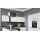 Culineo® Einbauküche C615 mit Einbaugeräten Weiß & Schiefergrau - Stellfläche ca. 245 x 246 cm