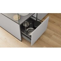 Culineo® Einbauküche C615 mit Einbaugeräten Seiden- & Schiefergrau - Stellfläche ca. 240 x 270 cm