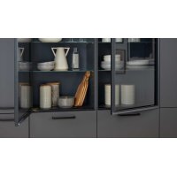 Interliving Küche Serie 3088 mit AEG-Einbaugeräten Graphit – zweizeilig