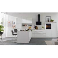 Interliving Küche Serie 3089 mit AEG-Einbaugeräten Weiß – Stellfläche ca. 220 x 480 cm