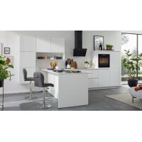 Interliving Küche Serie 3089 mit AEG-Einbaugeräten Weiß – Stellfläche ca. 220 x 480 cm