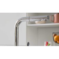 Interliving Küche Serie 3089 mit AEG-Einbaugeräten Weiß – Stellfläche ca. 220 x 480 cm