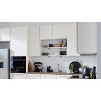 Interliving Küche Serie 3090 mit Side by Side Kühlschrank Magnolia – zweizeilig