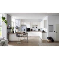 Interliving Küche Serie 3090 mit Side by Side Kühlschrank Magnolia – zweizeilig