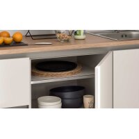Interliving Küche Serie 3092 mit SIEMENS Einbaugeräten Sahara & Goldeiche - Stellfläche ca. 430 x 187 cm