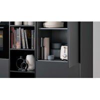 Interliving Küche Serie 3091 mit SIEMENS Einbaugeräten Schwarz - zweizeilig