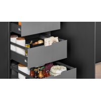 Interliving Küche Serie 3091 mit SIEMENS Einbaugeräten Schwarz - zweizeilig