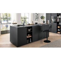 Interliving Küche Serie 3091 mit SIEMENS Einbaugeräten Schwarz - zweizeilig
