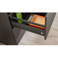 Interliving Küche Serie 3093 mit separater Homeoffice-Lösung Graphit & Eiche Venture - dreizeilig