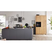 Interliving Küche Serie 3093 mit separater Homeoffice-Lösung Graphit & Eiche Venture - dreizeilig