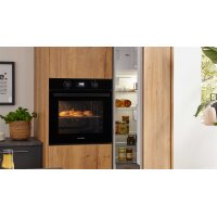 Interliving Küche Serie 3093 mit separater Homeoffice-Lösung Graphit & Eiche Venture - dreizeilig