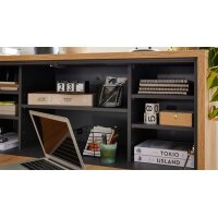 Interliving Küche Serie 3093 mit separater Homeoffice-Lösung Graphit & Eiche Venture - dreizeilig