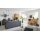 Interliving Küche Serie 3093 mit separater Homeoffice-Lösung Graphit & Eiche Venture - dreizeilig