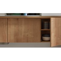 Interliving Küche Serie 3094 mit Garderobenschränken Mattweiß & Chalet Eiche