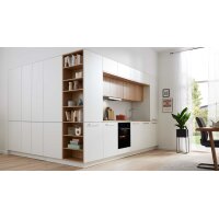 Interliving Küche Serie 3094 mit Garderobenschränken Mattweiß & Chalet Eiche