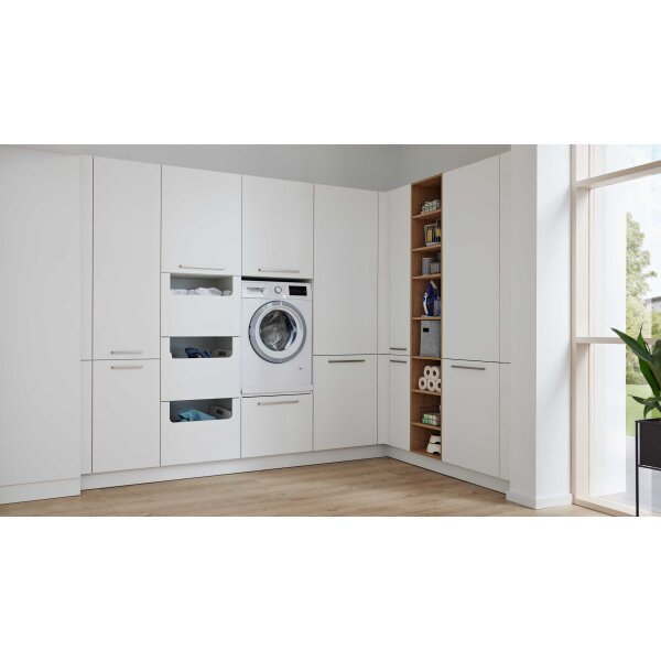 Interliving Küche Serie 3095 - Hauswirtschaftsraum Mattweiß & Chalet Eiche