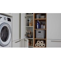 Interliving Küche Serie 3095 - Hauswirtschaftsraum Mattweiß & Chalet Eiche