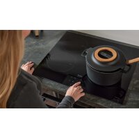 Culineo® Einbauküche C684 mit Einbaugeräten Schilf, Eiche Sierra & Schwarz - zweizeilig