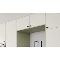 Culineo® Einbauküche C357 mit privileg Einbaugeräten Jade, Mattweiß & Marmor Venato Bianco - dreizeilig