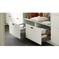 Culineo® Einbauküche C357 mit privileg Einbaugeräten Jade, Mattweiß & Marmor Venato Bianco - dreizeilig