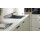 Culineo® Einbauküche C357 mit privileg Einbaugeräten Jade, Mattweiß & Marmor Venato Bianco - dreizeilig