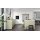 Culineo® Einbauküche C357 mit privileg Einbaugeräten Jade, Mattweiß & Marmor Venato Bianco - dreizeilig
