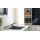Culineo® Einbauküche C357 mit privileg Einbaugeräten Jade, Mattweiß & Marmor Venato Bianco - dreizeilig
